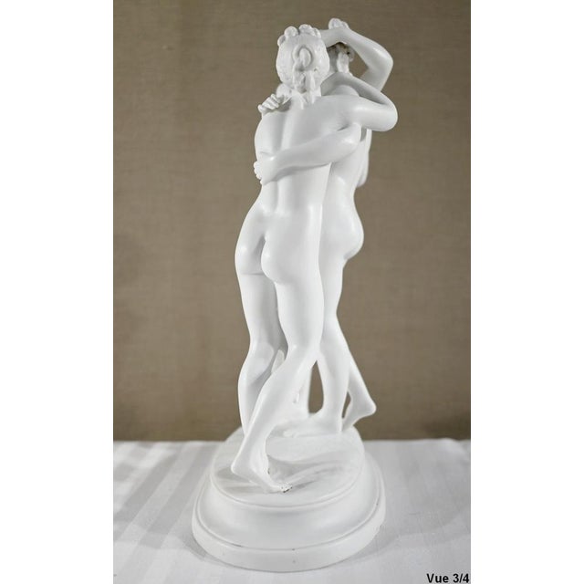 Les Trois Nymphes Sculptural Group, Early 20th Century, Biscuit Porcelain For Sale - Image 12 of 18