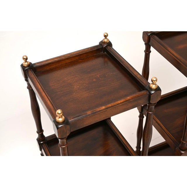 Vintage Georgina Style Three-Tier Side Tables, 1930, Set of 2 For Sale - Image 4 of 9