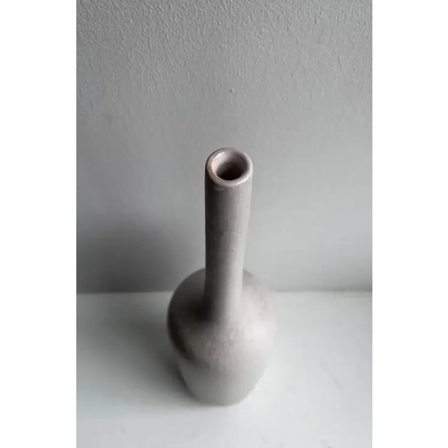 Gray Circa 1950s Tall Italian Raymor Bitossi Ceramic Bottle For Sale - Image 8 of 10
