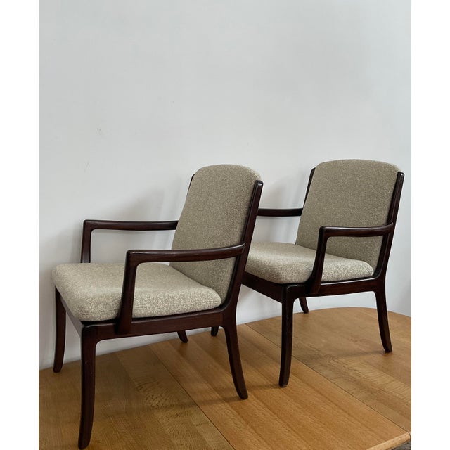 1960s Pair of Ole Wanscher Mahogany 'Senator' Lounge Chairs for Cado For Sale - Image 11 of 13
