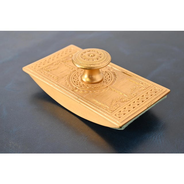 Tiffany Studios New York Adam Bronze Doré Rocker Blotter For Sale - Image 12 of 12