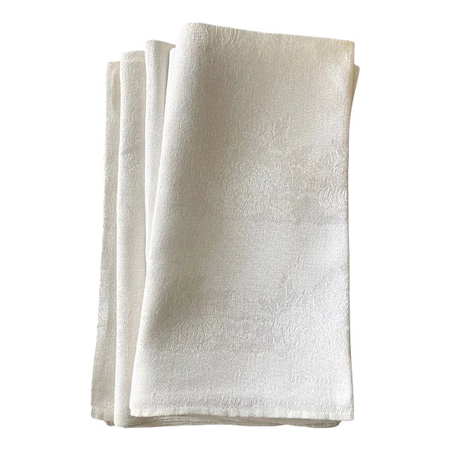Modernplum Vintage Damask Napkins Large - Set of 5 For Sale - Image 4 of 4
