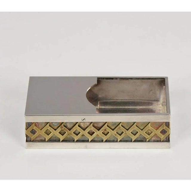 Elegant box mid-century silver plate decorative box. This wonderful piece was designed in Italy during the 1970s by...