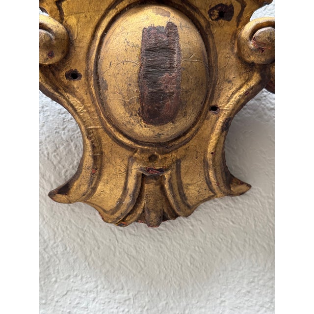 Vintage Giltwood Rococo Wall Ornament – Decorative Architectural Fragment For Sale - Image 4 of 6