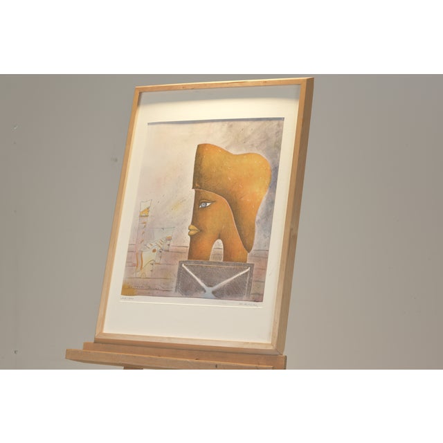 Goldener Julius, Lithograph, Falko Hamm, in Good conditions. Designed 1970 to 1979 This piece has an attribution mark, I...