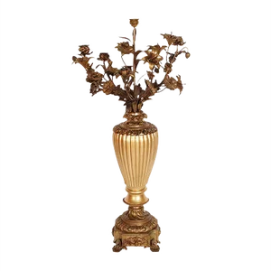18th-Century Gilt Bronze & Walnut Candelabrum