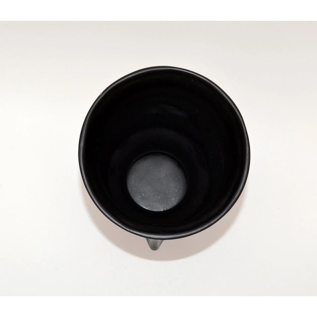 Mid-Century Modern Black Face, Head Ceramic Vase Pottery For Sale In Miami - Image 6 of 13
