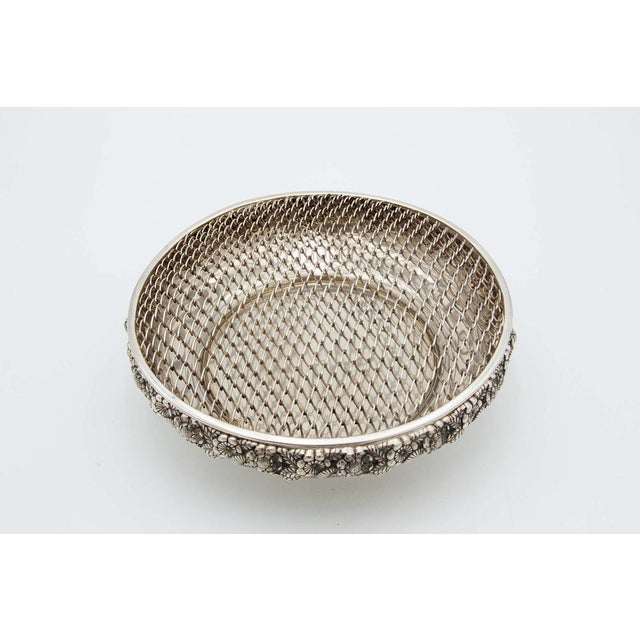 Circular Silver Flower Box For Sale - Image 5 of 5