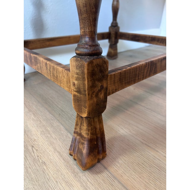 Wood D. R. Dimes Tiger Maple Tavern Side Table For Sale - Image 7 of 11