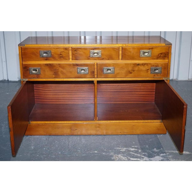 Vintage Military Campaign Record Player Cabinet with Drawers For Sale - Image 12 of 17