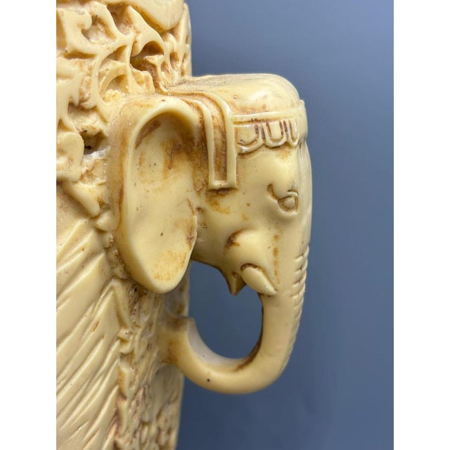 1930s Large Chinese Carved Resin Vase, 1930s For Sale - Image 5 of 14