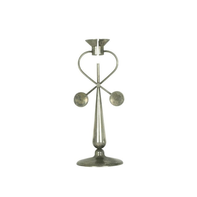 1990s Silver-Plated Metal Candleholder by Michele De Lucchi for Produzione Privata, 1996 For Sale - Image 5 of 5
