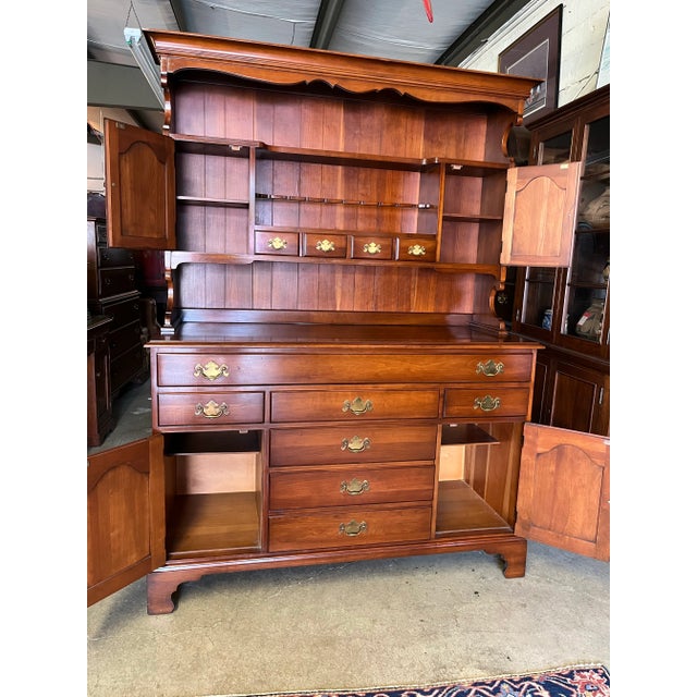 Mid 20th Century Henkel Harris Cherry Hutch For Sale - Image 5 of 12