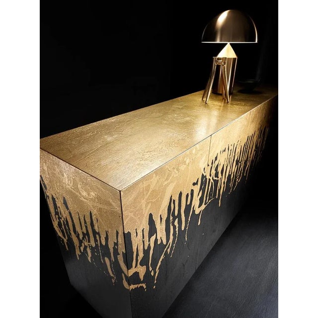Contemporary Credenza Credenza Gold by Francesco Profili For Sale - Image 3 of 8