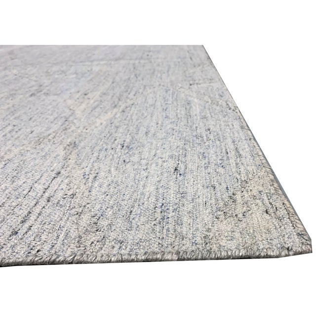 Contemporary Swedish Style Kilim Deco Rug Ivory Gray Blue 10ft 1in X 13ft 6in For Sale - Image 3 of 6