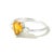 Contemporary 925 Sterling Silver Citrine Cubic Zirconia Promise Birthstone Ring Us 7 For Sale - Image 3 of 4
