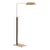 Ray Booth for Visual Comfort Signature Copse Medium Pharmacy Floor Lamp in Antique Brass and Dark Walnut For Sale