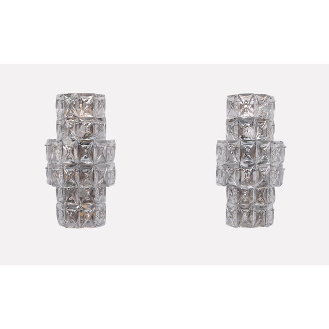Large German Crystal Glass Wall Lamps from Kinkeldey, 1970s, Set of 2 For Sale - Image 14 of 14