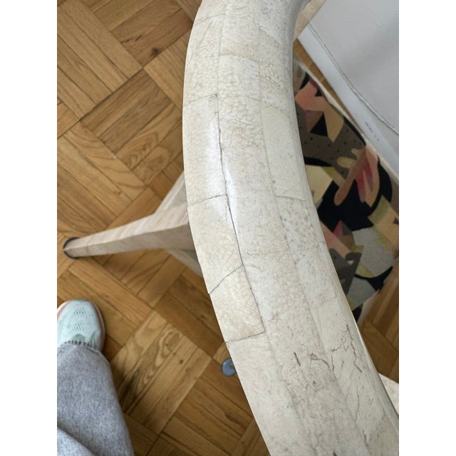 1980's Vintage Tessellated Stone Flared Arm Chair For Sale - Image 13 of 15