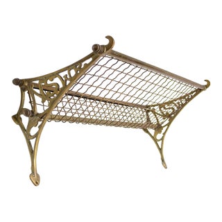 19th Century Nswr New South Wales Railway Brass Train Rack For Sale