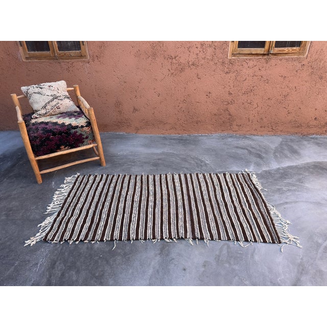 Moroccan Vintage Throw - 3'0" X 6'3" Ft For Sale In Cleveland - Image 6 of 9