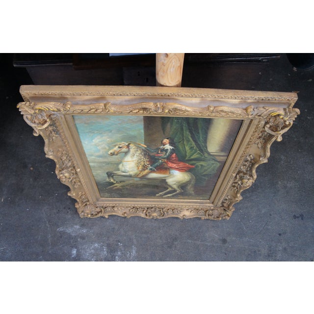 Thomas Francis Equestrian Horse Portrait Oil Painting After Anthony Van Dyck For Sale - Image 12 of 12