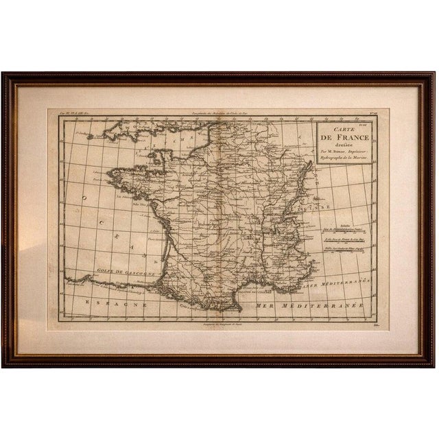 Antique France at the Age of Enlightenment Map by Rigobert Bonne, 1780 For Sale - Image 11 of 11