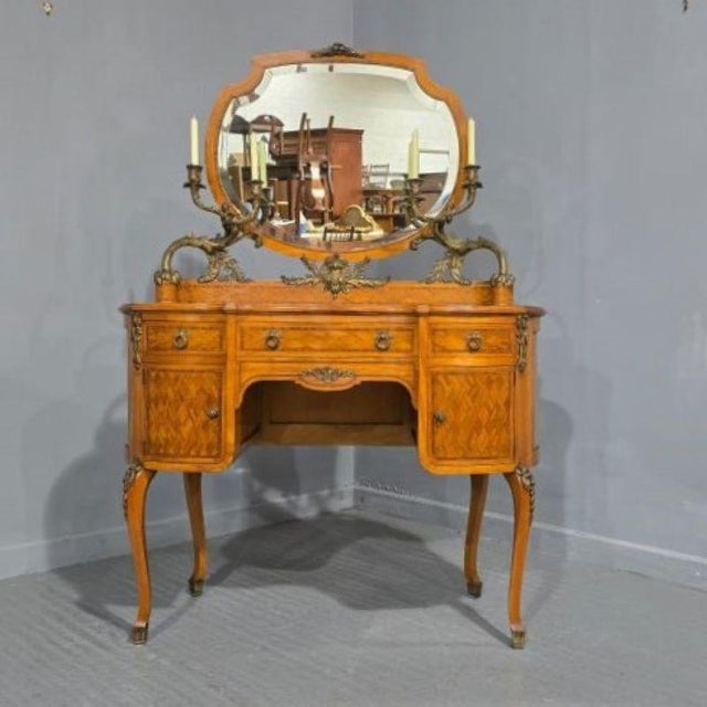 French Satinwood Dressing Table, 1880s For Sale - Image 14 of 14