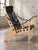 Contemporary Celtia Black Leather and Solid Wood Lounge Chair For Sale - Image 3 of 3