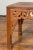 Brown Antique Thai Teak Wood Side Table with Cloud Carved Apron and Horse Hoof Feet For Sale - Image 8 of 13