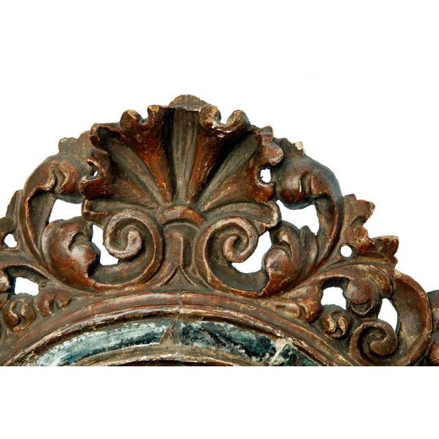 Gold Pair of Early 1900s Antique Italian Giltwood Mirrors For Sale - Image 8 of 15