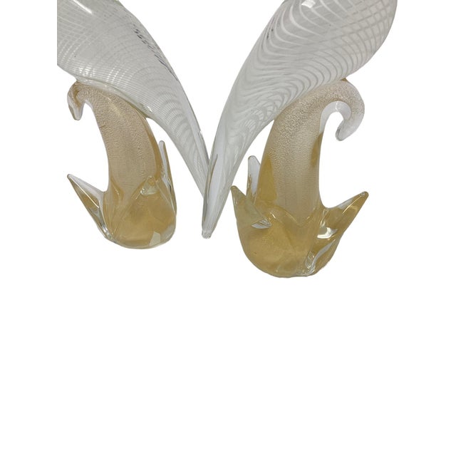 1950s Pair of Vintage Murano Glass Birds For Sale - Image 5 of 8