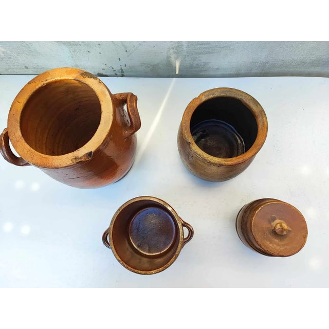 Art Deco Clay Pots from Bolesławiec, 1920s, Set of 4 For Sale - Image 4 of 8