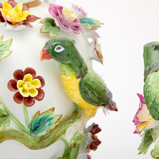 Magnificent Pair of Napoleon III Period Porcelain Covered Vases/ 19th Century. For Sale In New York - Image 6 of 11