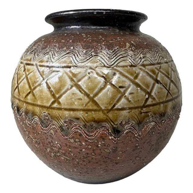 Vintage Japanese Shigaraki-Yaki Ikebana Vase, 1970s For Sale