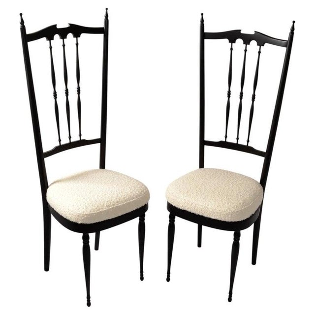 Mid-Century Modern Pozzi & Verga Attributed Mid-Century Modern Sculptural Wooden Side Chairs Italy 1950, Pair For Sale - Image 3 of 17