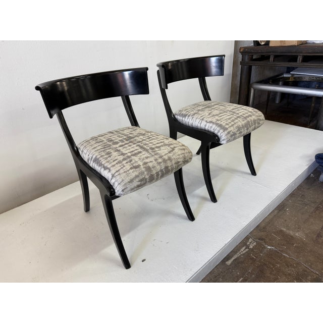 Vintage Pair of Klismos Wood Chairs For Sale - Image 11 of 11