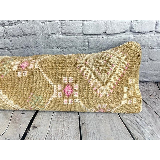 Turkish 12 x 46 Lumbar Rug Pillow Istanbul Dream Turkish Pillow Cushion Cover For Sale - Image 3 of 7