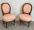 Antique Pair of Louis XVI Parcel-Gilt Petite Boudoir Chairs Height 33 x width 18 x depth 16 inches; seat height 17 inches...