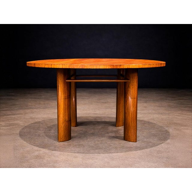 Round Dining Table in Caviúna Wood by Joaquim Tenreiro, Brazil, 1950s For Sale In New York - Image 6 of 14