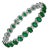 24 Carat Emerald 1.8 Carat Diamond Tennis Bracelet 14 Karat White Gold, 16.7 GM For Sale