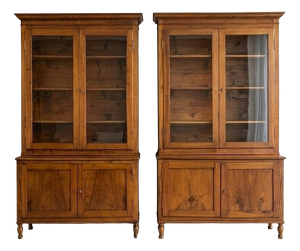 Walnut Bookcases, 1840s, Set of 2