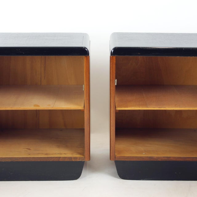Czechoslovak Bedside Tables from Up Závody, 1930s, Set of 2 For Sale - Image 4 of 15