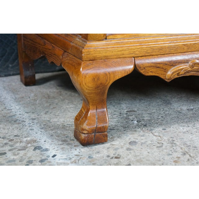 1990s 1990s Lexington Victorian Sampler Collection Oak 391-307 Door Chest Tall Dresser 52" For Sale - Image 5 of 18