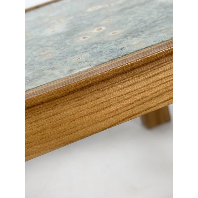 Gold Scandinavian Wood and Ceramic Table, Sweden, 1970s For Sale - Image 8 of 13