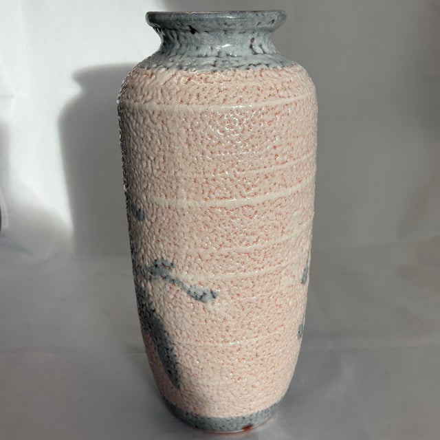Mid-Century Japanese Studio Pottery Vase Circa 1980’s Dimensions: 5ʺW × 5ʺD × 12.5ʺH Made by Kikyo-ya kiln in Japan....