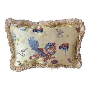 Silk Foo Lion Motif Pillow