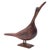 Brown Mid Century Modern Hand Carved Wood Shorebird Sculptures Folk Art Pair American For Sale - Image 8 of 18