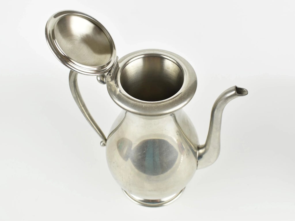 Mid 20th Century Kirk Stieff Pewter Serving Coffee Tea Set With 