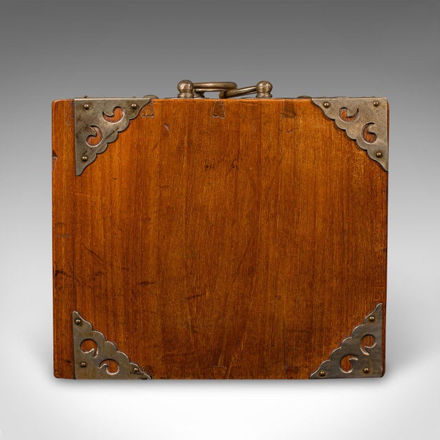 Wood Antique Mahjong Case, Oriental, Teak Gaming Tile Box, Late Victorian, Circa 1900 For Sale - Image 7 of 12